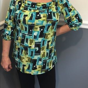 Christopher & Banks multicolored blouse. Like new!